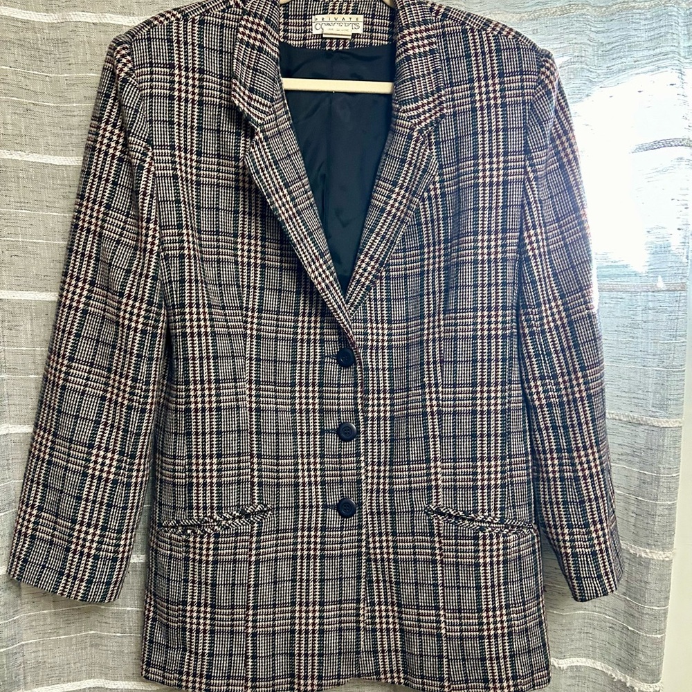 Vintage Women's Plaid Blazer Jacket